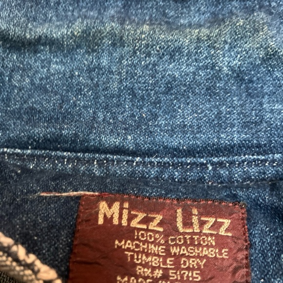 VTG Mizz Lizz Women’s Denim Blue 90s Indie Jean Jacket Size Medium - Picture 5 of 8
